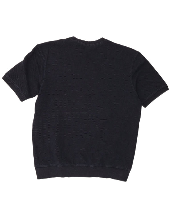 Zara Mens T-Shirt Top Large Navy Blue Cotton