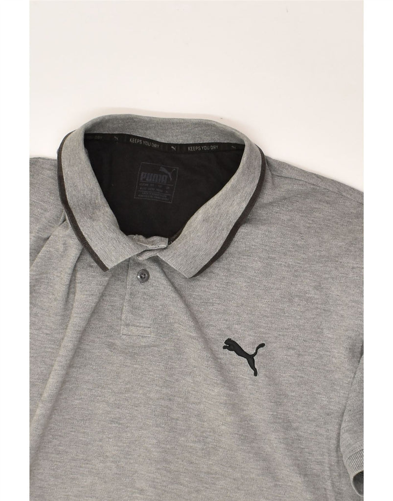 PUMA Mens Polo Shirt XL Grey | Vintage Puma | Thrift | Second-Hand Puma | Used Clothing | Messina Hembry 