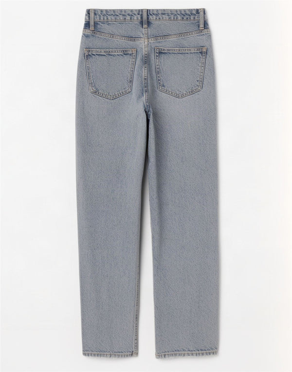 Zara Womens High Rise Straight Jeans EU 34 2XS W24 L27 Blue