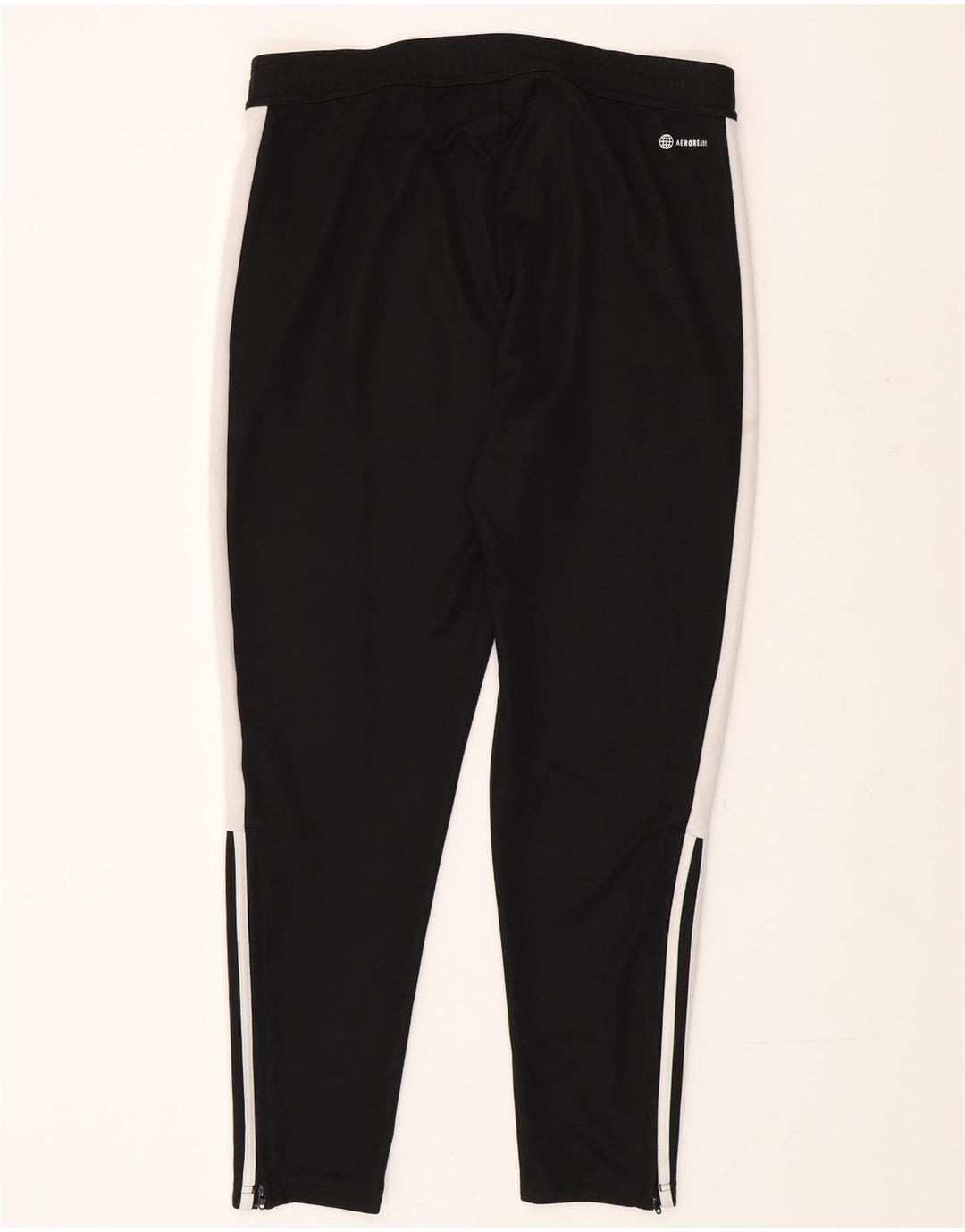 Adidas Mens Aeroready Tracksuit Trousers Large Black Colourblock Polyester