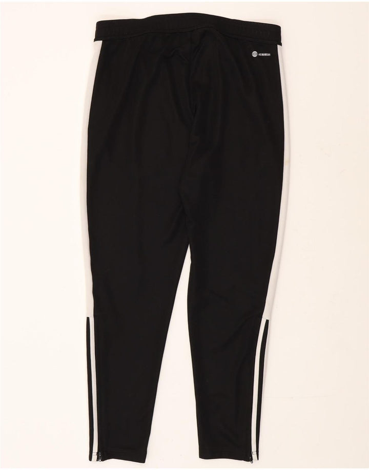 Adidas Mens Aeroready Tracksuit Trousers Large Black Colourblock Polyester