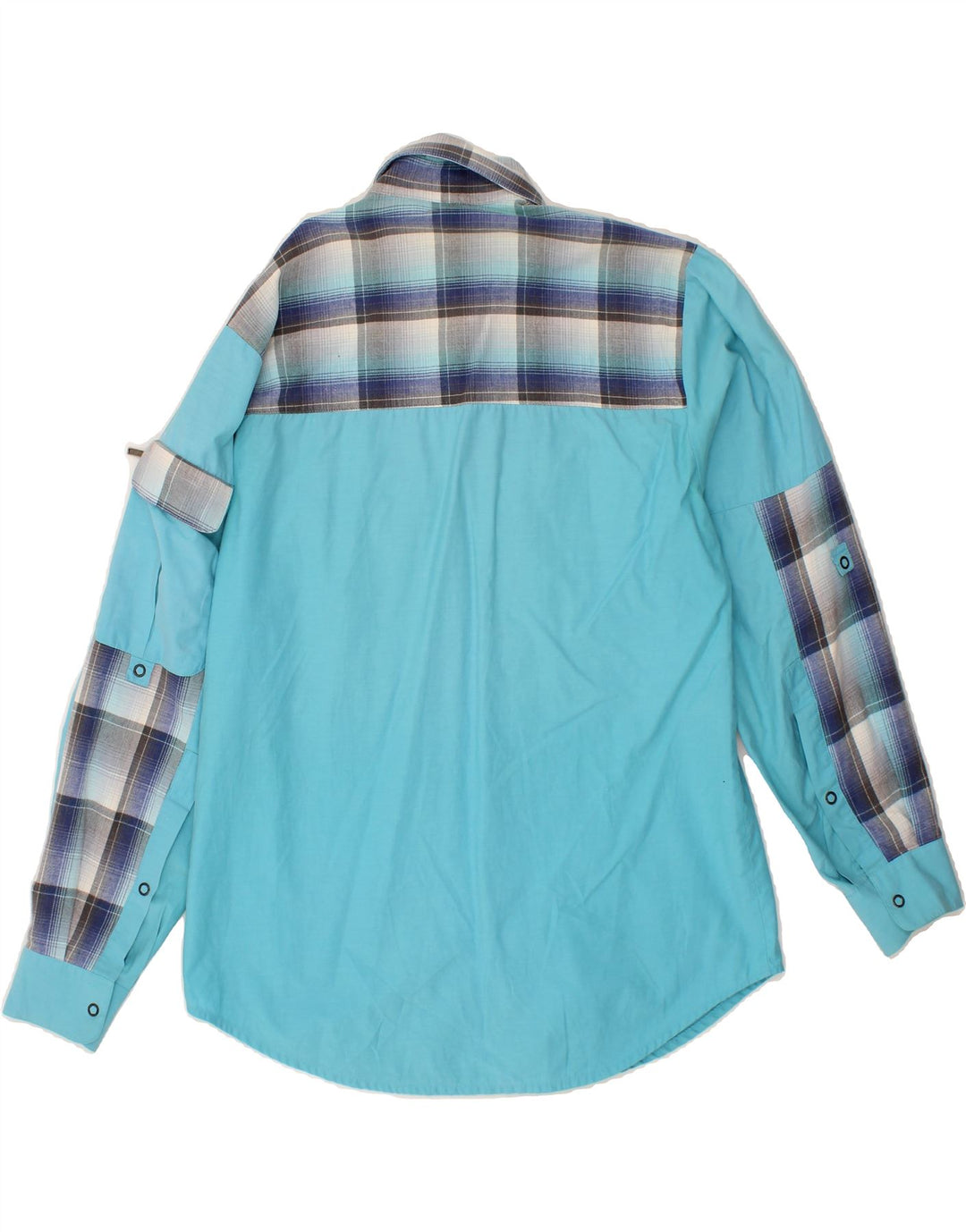 BAILO Mens Shirt IT 46 Small Blue Check Cotton Vintage Bailo and Second-Hand Bailo from Messina Hembry 