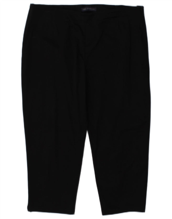 Marks & Spencer Womens Regular Capri Trousers UK 16 Large W34 L21 Black