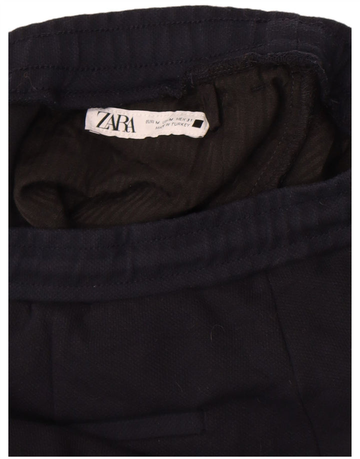 Zara Mens Sport Shorts Medium Navy Blue