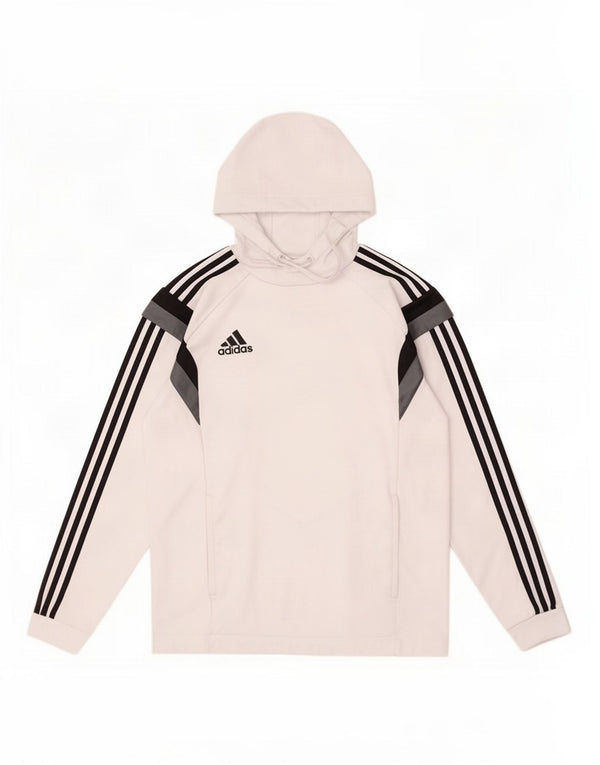 Adidas Mens Hoodie Jumper Medium White Polyester