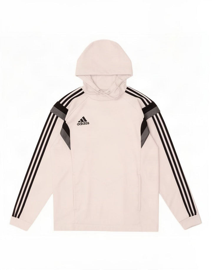 Adidas Mens Hoodie Jumper Medium White Polyester