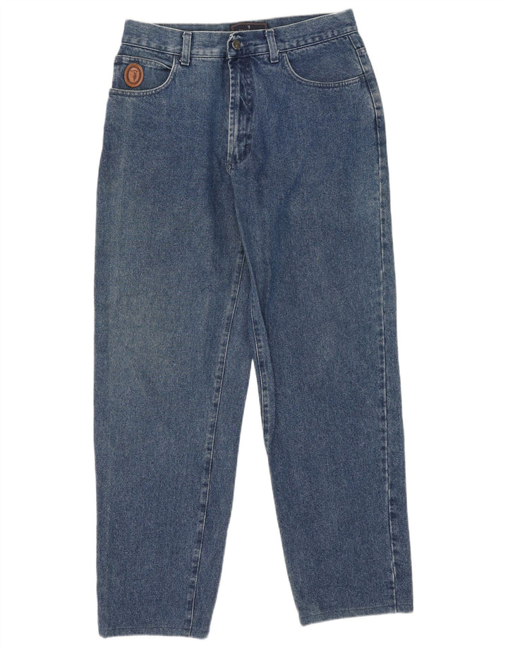 Trussardi Mens Tapered Jeans W32 L30 Blue Cotton