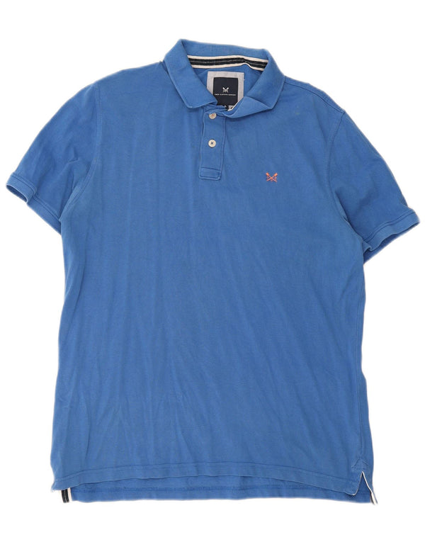 Crew Clothing Mens Polo Shirt Large Blue Cotton
