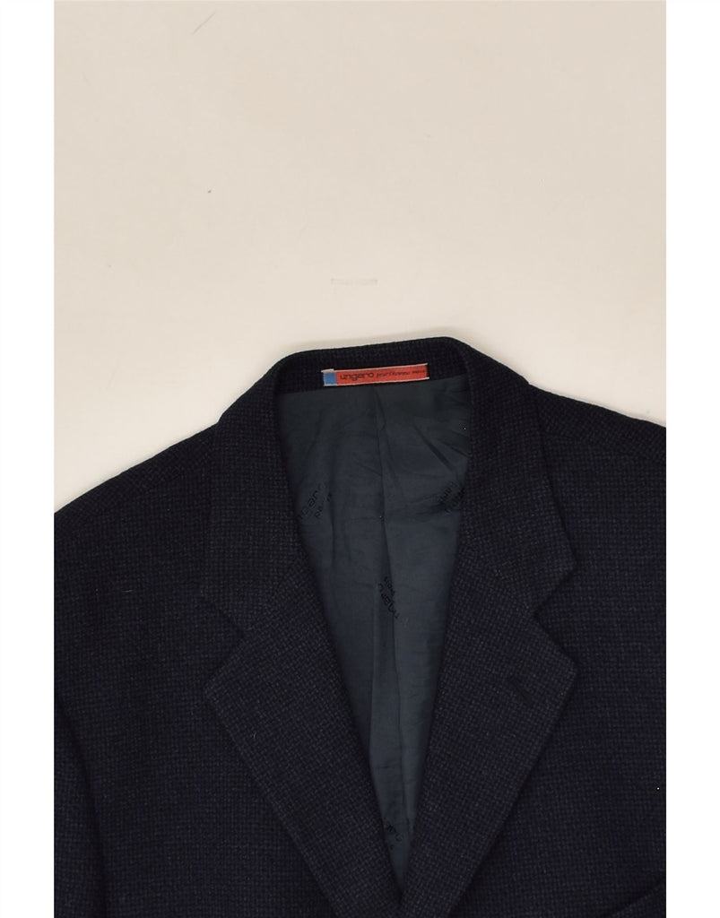 UNGARO Mens 3 Button Blazer Jacket UK 38 Medium Navy Blue | Vintage Ungaro | Thrift | Second-Hand Ungaro | Used Clothing | Messina Hembry 