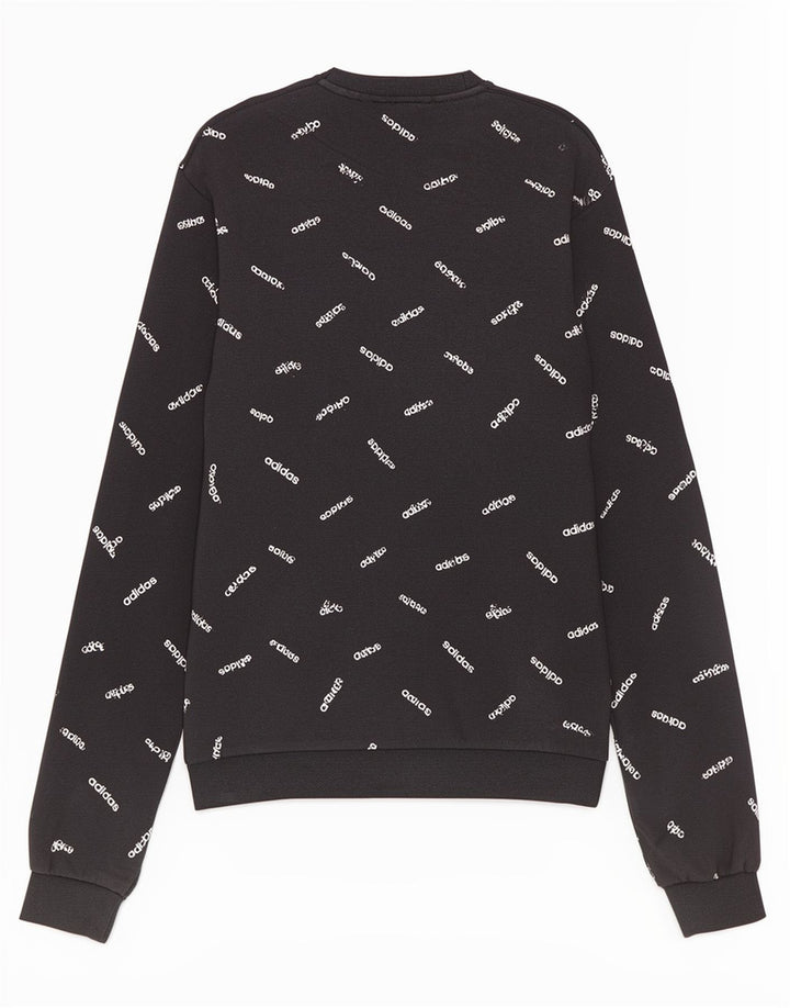 Adidas Mens Graphic Sweatshirt Jumper Medium Black Cotton