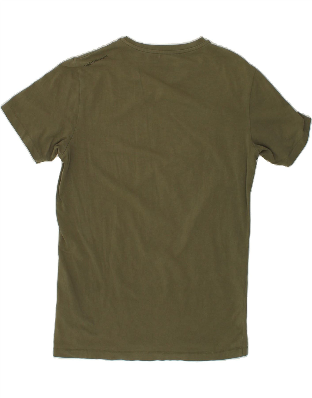 CALVIN KLEIN Mens Graphic T-Shirt Top Medium Green Cotton Vintage Calvin Klein and Second-Hand Calvin Klein from Messina Hembry 