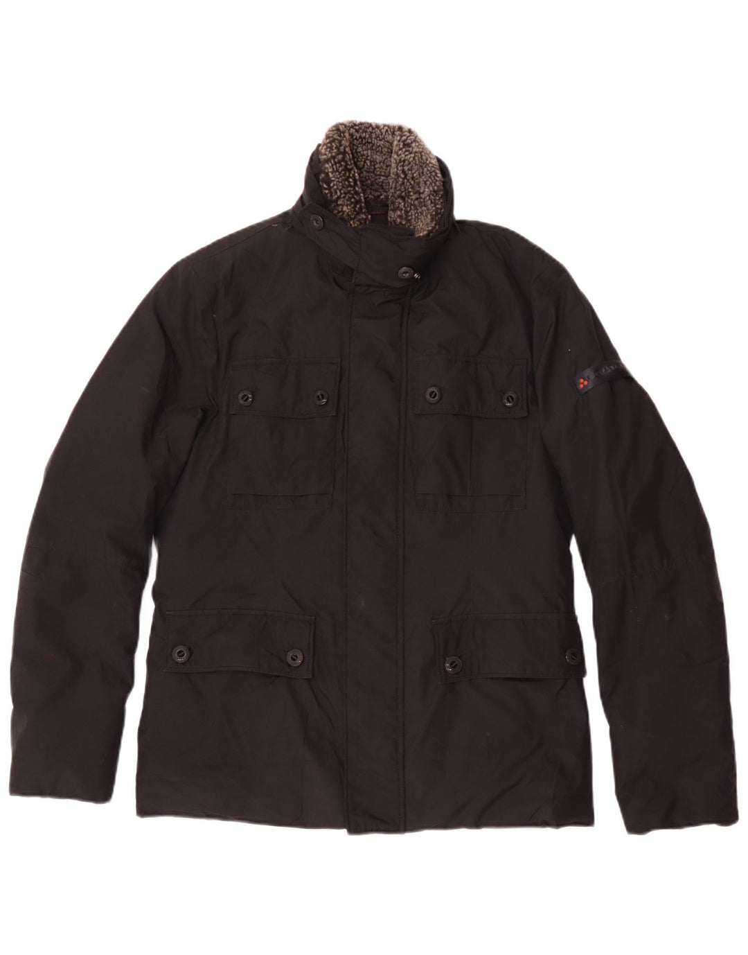 PEUTEREY Mens Padded Jacket UK 44 2XL Black Polyester