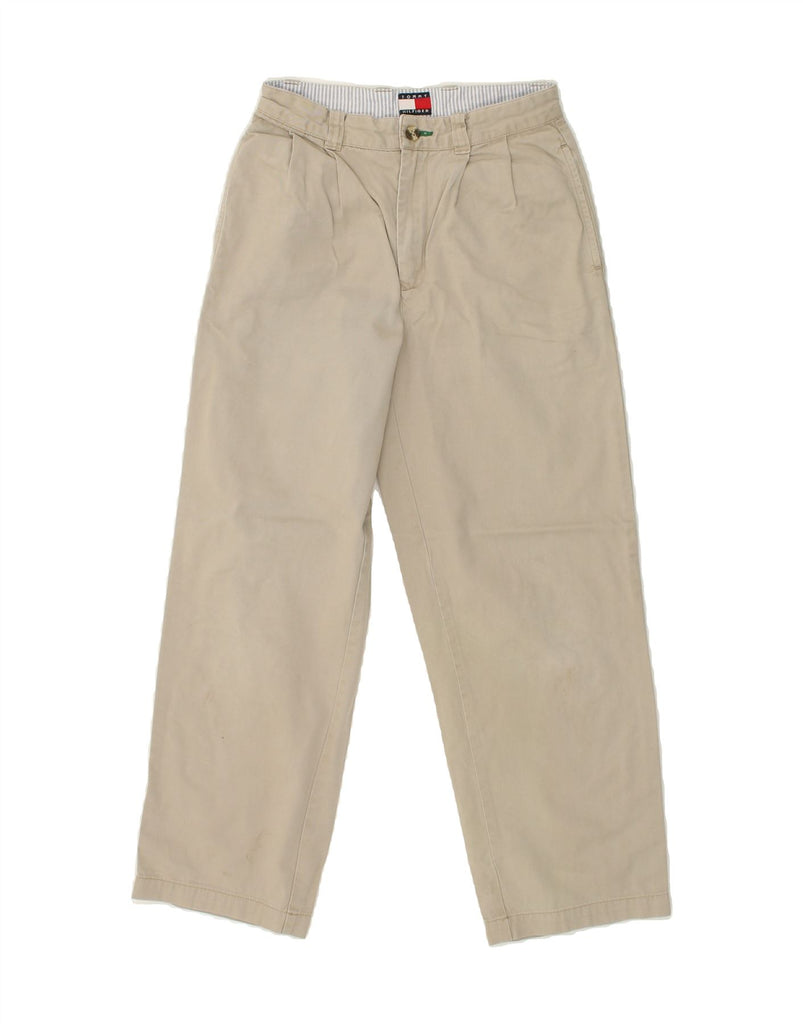 TOMMY HILFIGER Boys Pegged Chino Trousers 9-10 Years W25 L25  Beige Cotton | Vintage Tommy Hilfiger | Thrift | Second-Hand Tommy Hilfiger | Used Clothing | Messina Hembry 