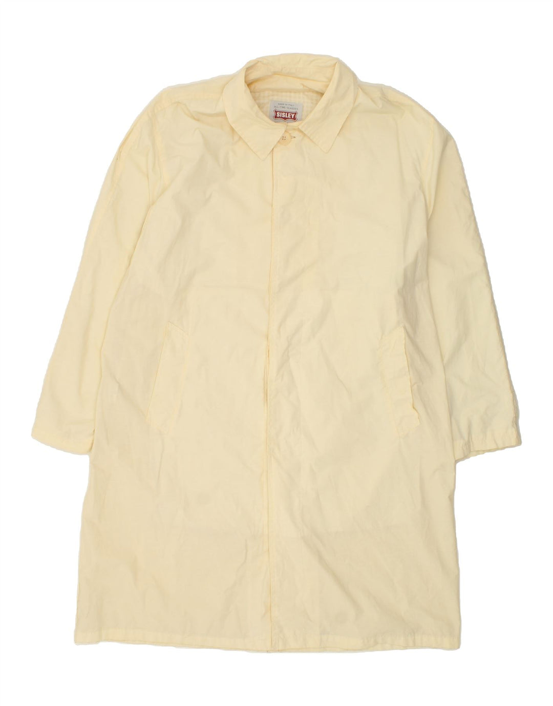 SISLEY Womens Overcoat UK 16 Large Beige Vintage Sisley and Second-Hand Sisley from Messina Hembry 