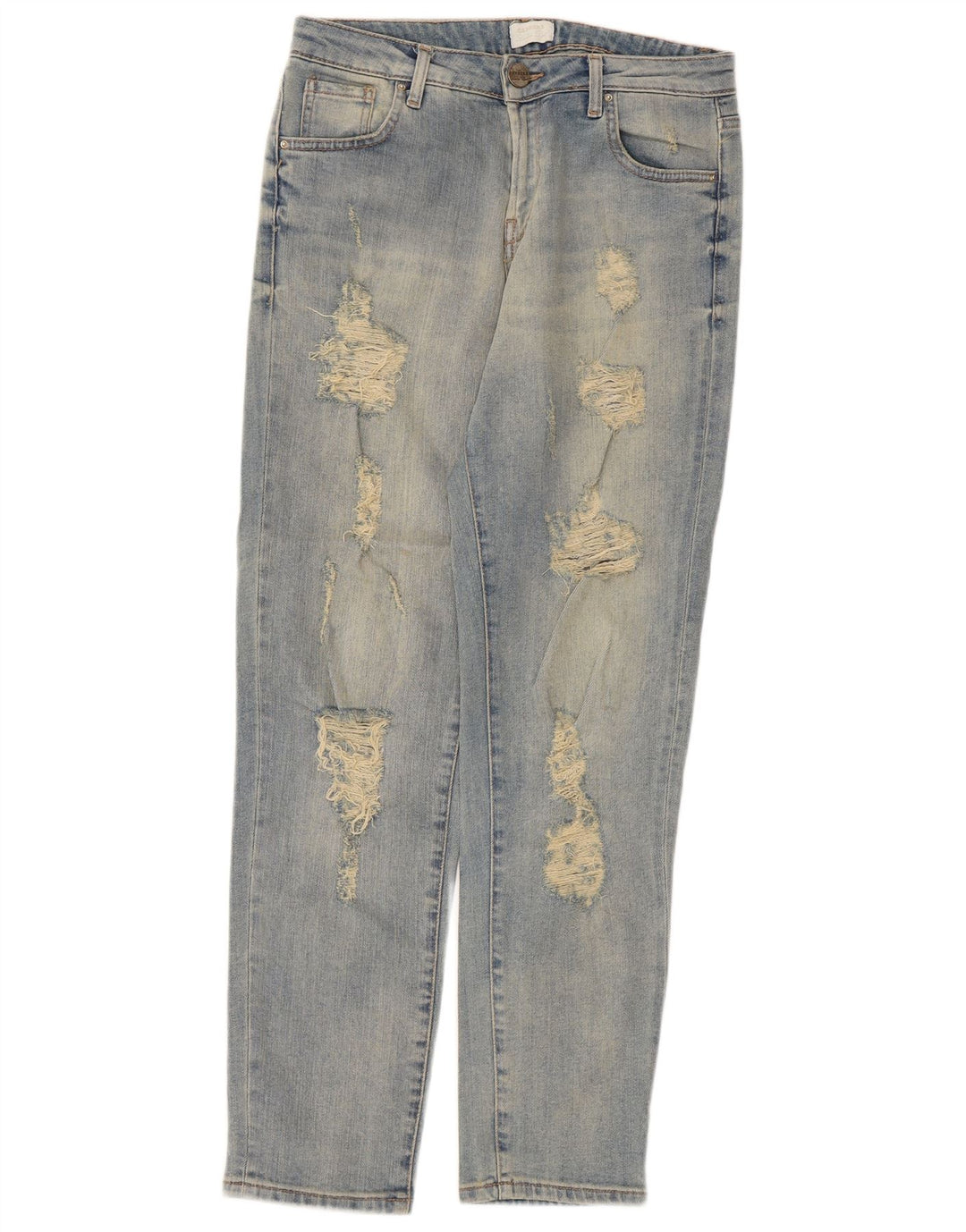 Carrera Womens Distressed Tapered Jeans IT 42 Medium W29 L29 Blue Cotton