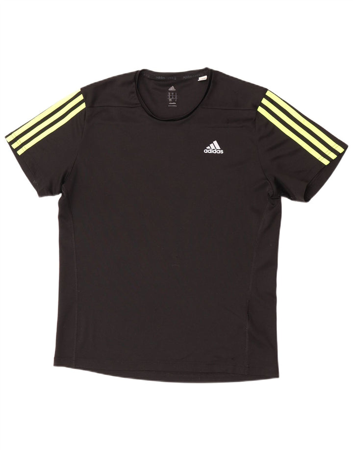 Adidas Mens Climalite T-Shirt Top Medium Black Polyester