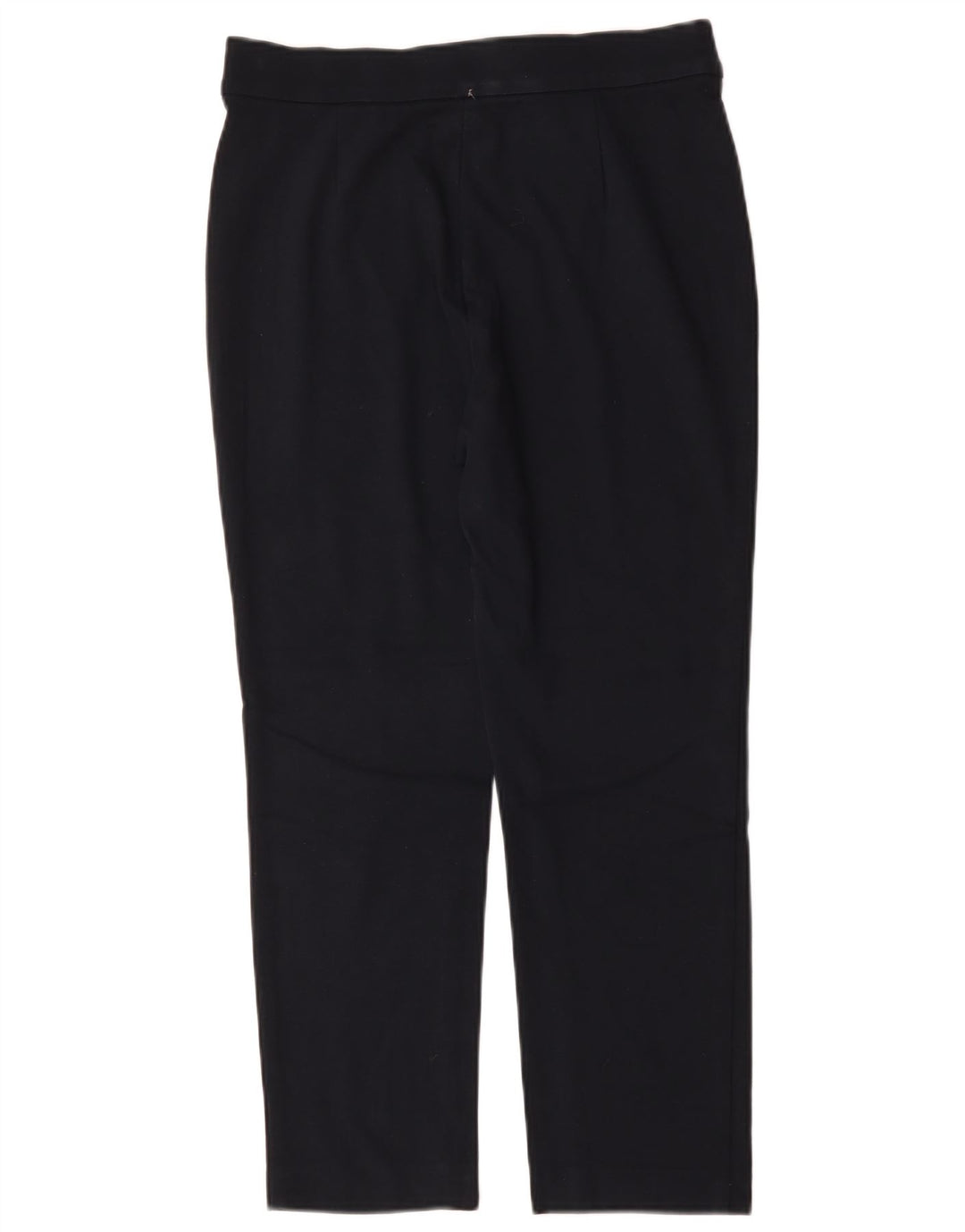 Marks & Spencer Womens Slim Cropped Trousers UK 12 Medium W30 L26 Navy Blue