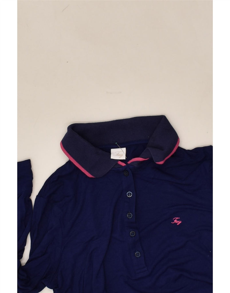 FAY Girls Polo Shirt 9-10 Years Medium Navy Blue Cotton | Vintage Fay | Thrift | Second-Hand Fay | Used Clothing | Messina Hembry 