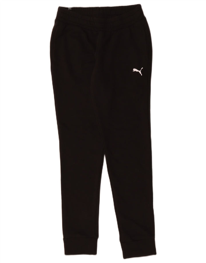 PUMA Womens Tracksuit Trousers Joggers UK 6 XS  Black Cotton