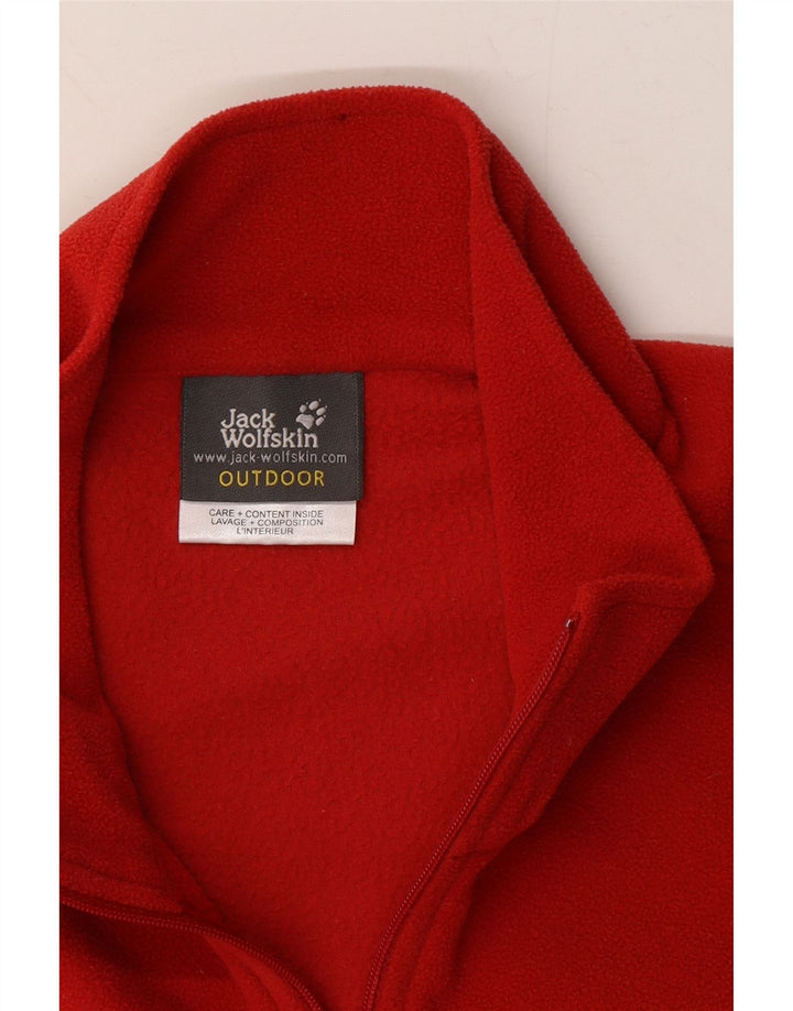 JACK WILLS Womens Zip Neck Fleece Jumper UK 18 XL Red Polyester Vintage Jack Wills and Second-Hand Jack Wills from Messina Hembry 