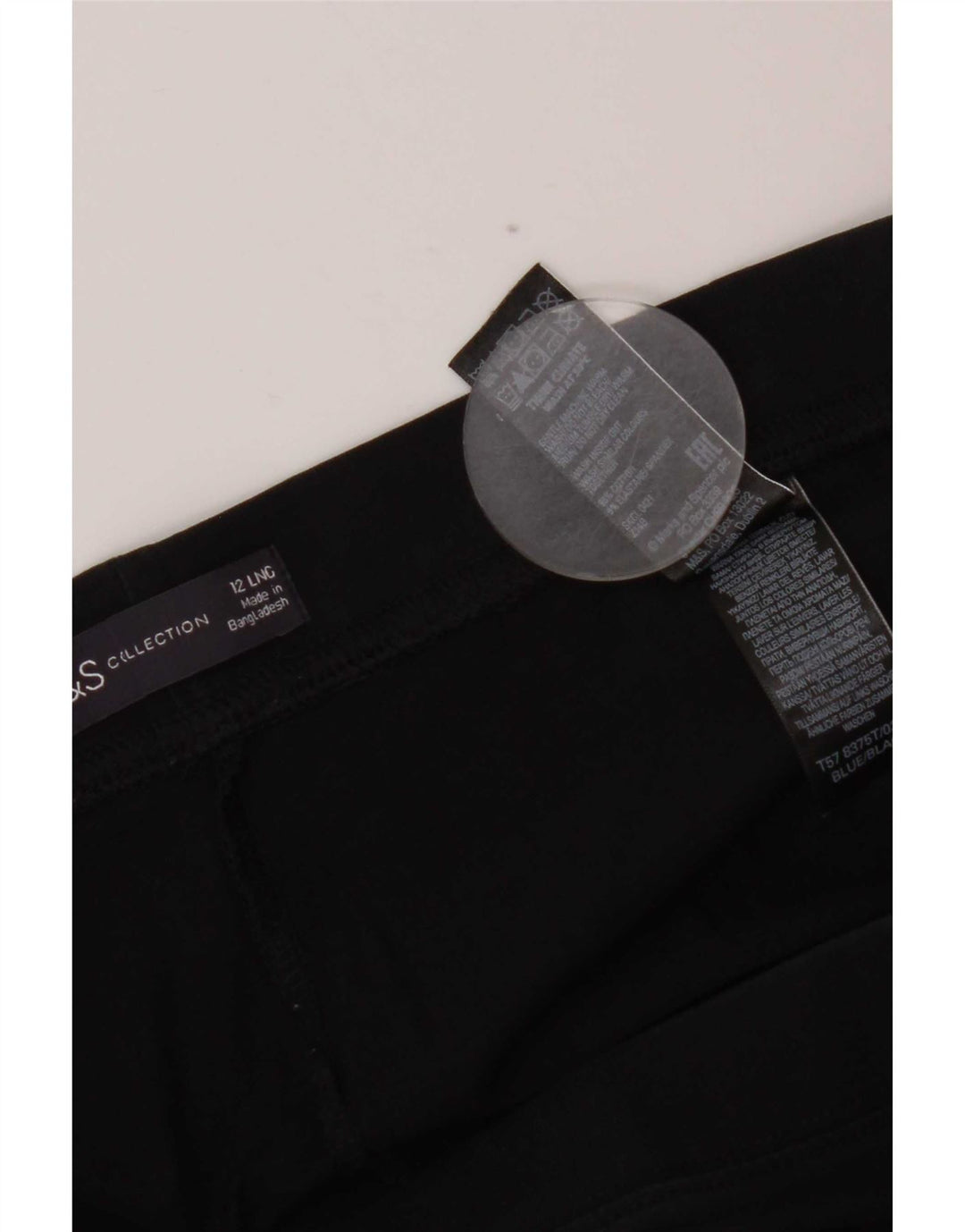Marks & Spencer Womens Leggings UK 12 Medium  Black Cotton