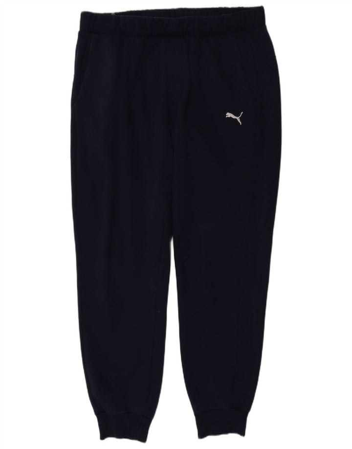 Puma Mens Tracksuit Trousers Joggers Large Navy Blue Cotton