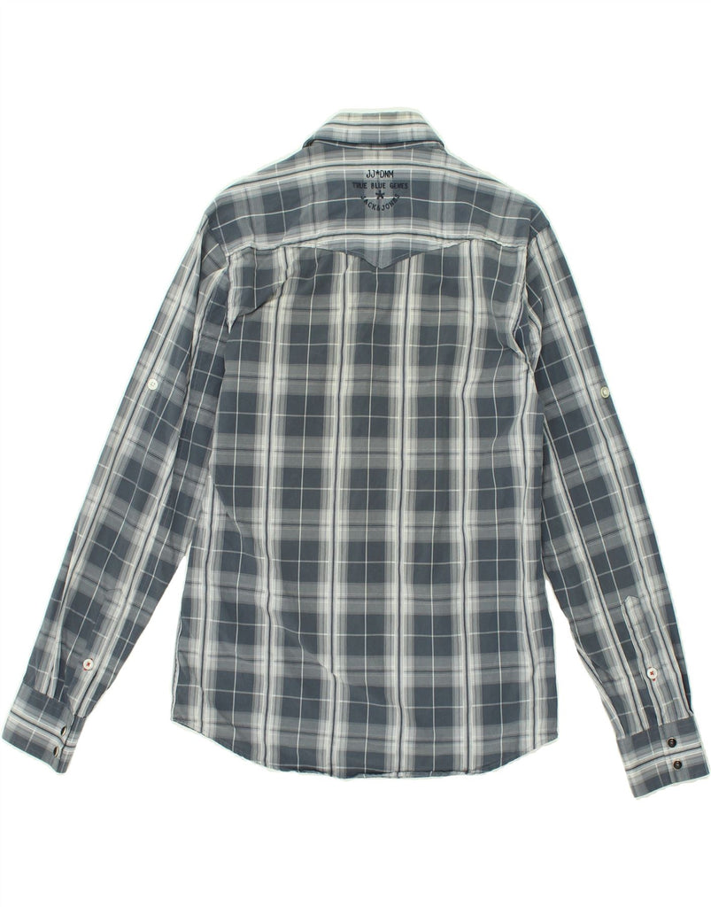 JACK & JONES Mens Shirt Small Grey Check Cotton | Vintage Jack & Jones | Thrift | Second-Hand Jack & Jones | Used Clothing | Messina Hembry 