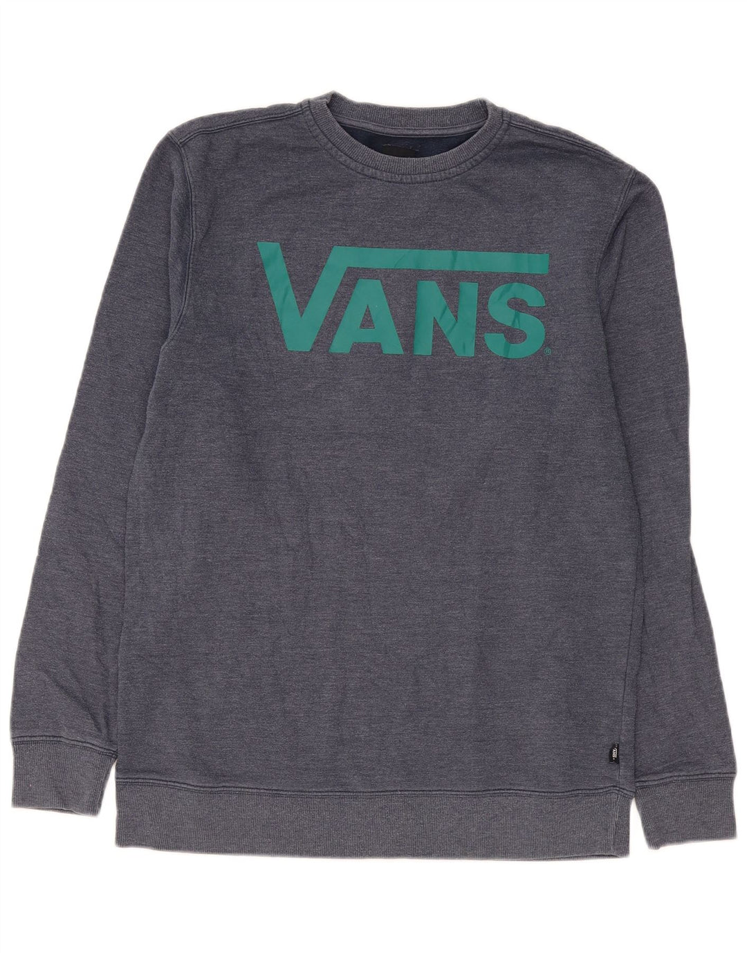 Vans Mens Graphic Sweatshirt Jumper Medium Navy Blue Cotton