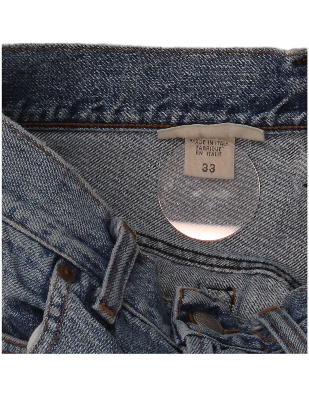 Replay Mens Straight Jeans W33 L35 Blue Cotton