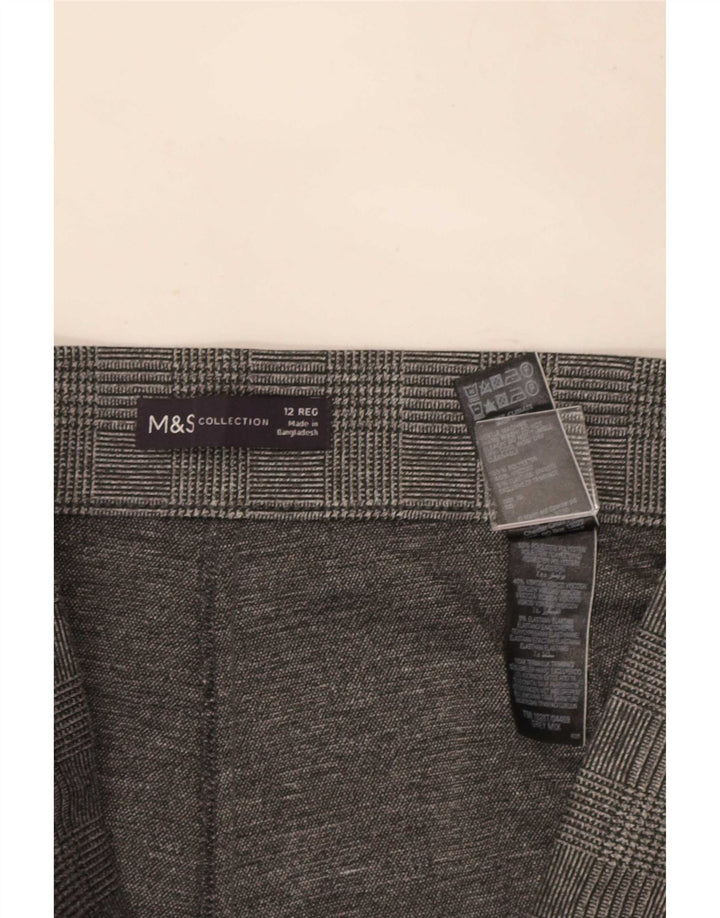 Marks & Spencer Womens Casual Trousers UK 12 Medium W30 L27 Grey