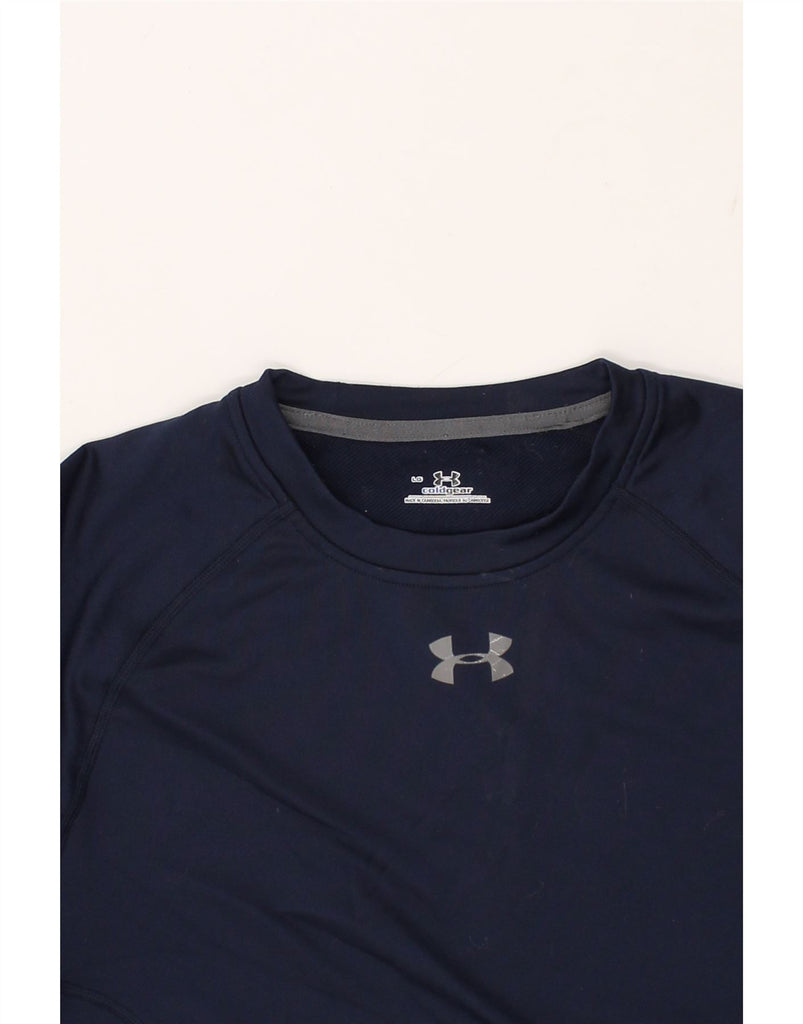 UNDER ARMOUR Womens Cold Gear Top Long Sleeve UK 14 Large Navy Blue | Vintage Under Armour | Thrift | Second-Hand Under Armour | Used Clothing | Messina Hembry 