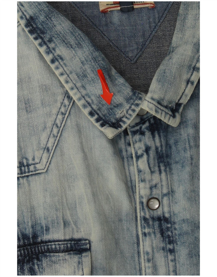 Tommy Hilfiger Mens Denim Shirt XL Blue Cotton
