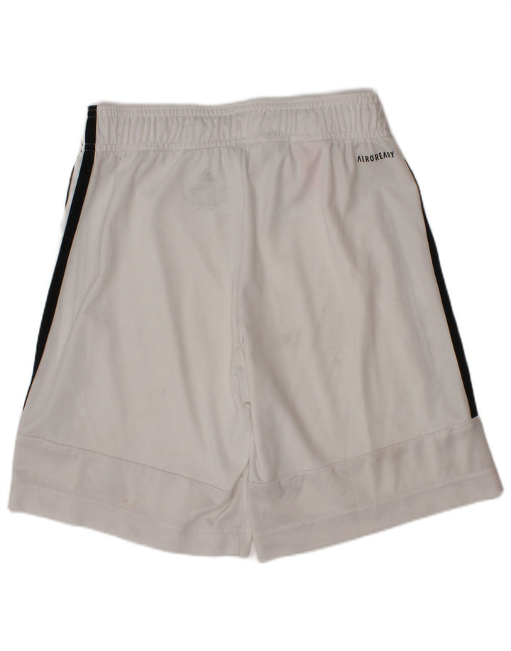 Adidas Boys Aeroready Sport Shorts 9-10 Years  White Polyester