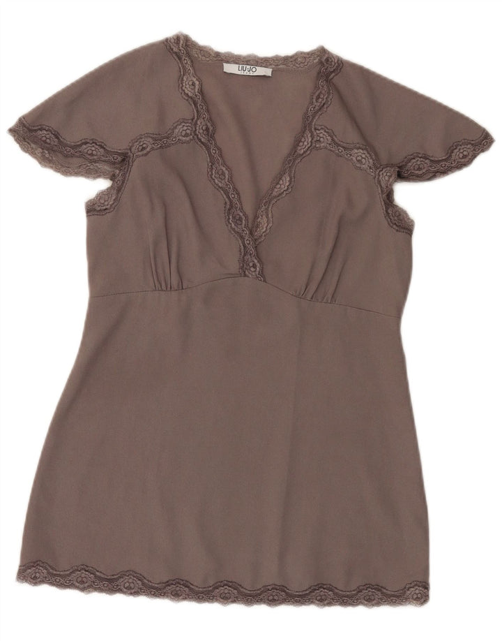 Liu Jo Womens Blouse Top UK 8 Small Grey