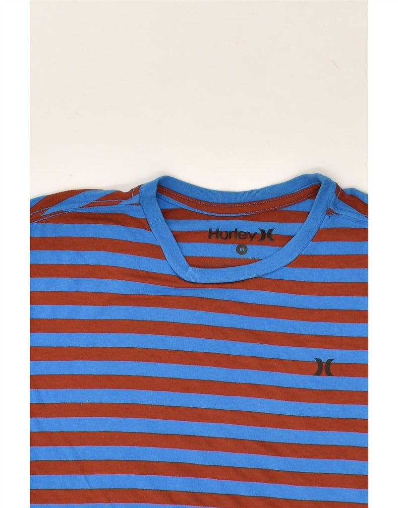 HURLEY Mens T-Shirt Top Medium Blue Striped Cotton | Vintage Hurley | Thrift | Second-Hand Hurley | Used Clothing | Messina Hembry 