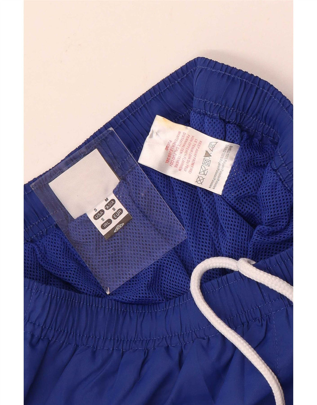 Umbro Mens Sport Shorts Small Blue Polyester