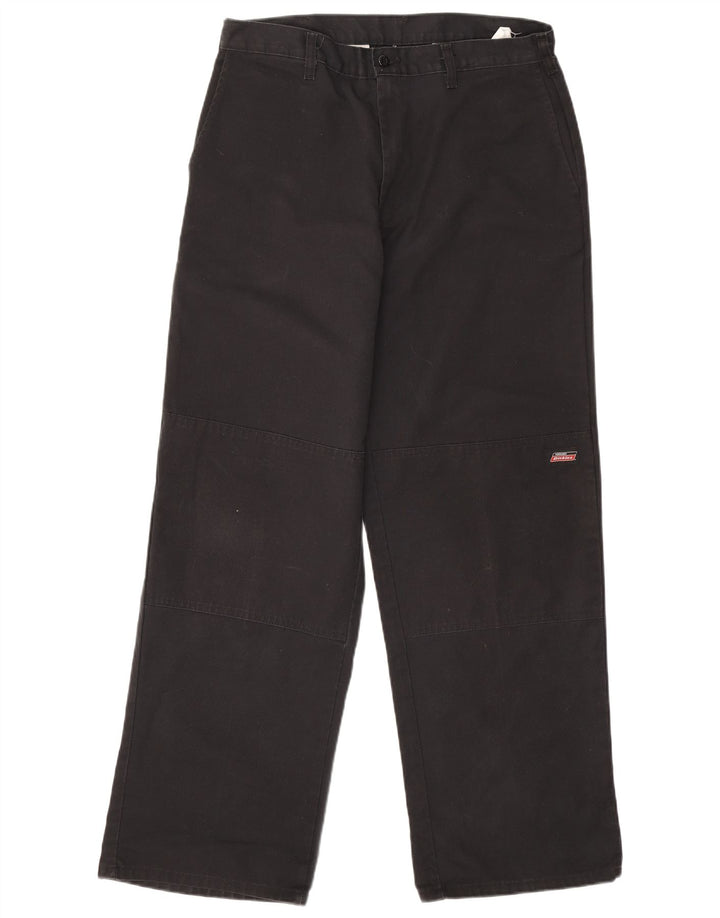 Dickies Mens Straight Cargo Trousers W32 L31 Black Polyester