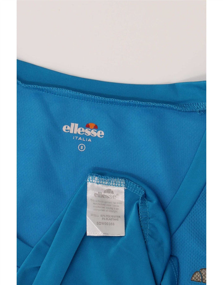 Ellesse Womens T-Shirt Top UK 8 Small Blue Polyester