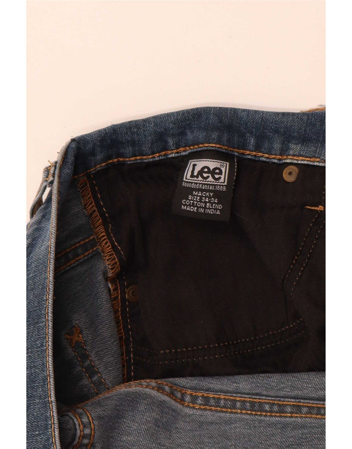 Lee Mens Macky Straight Jeans W34 L28 Blue