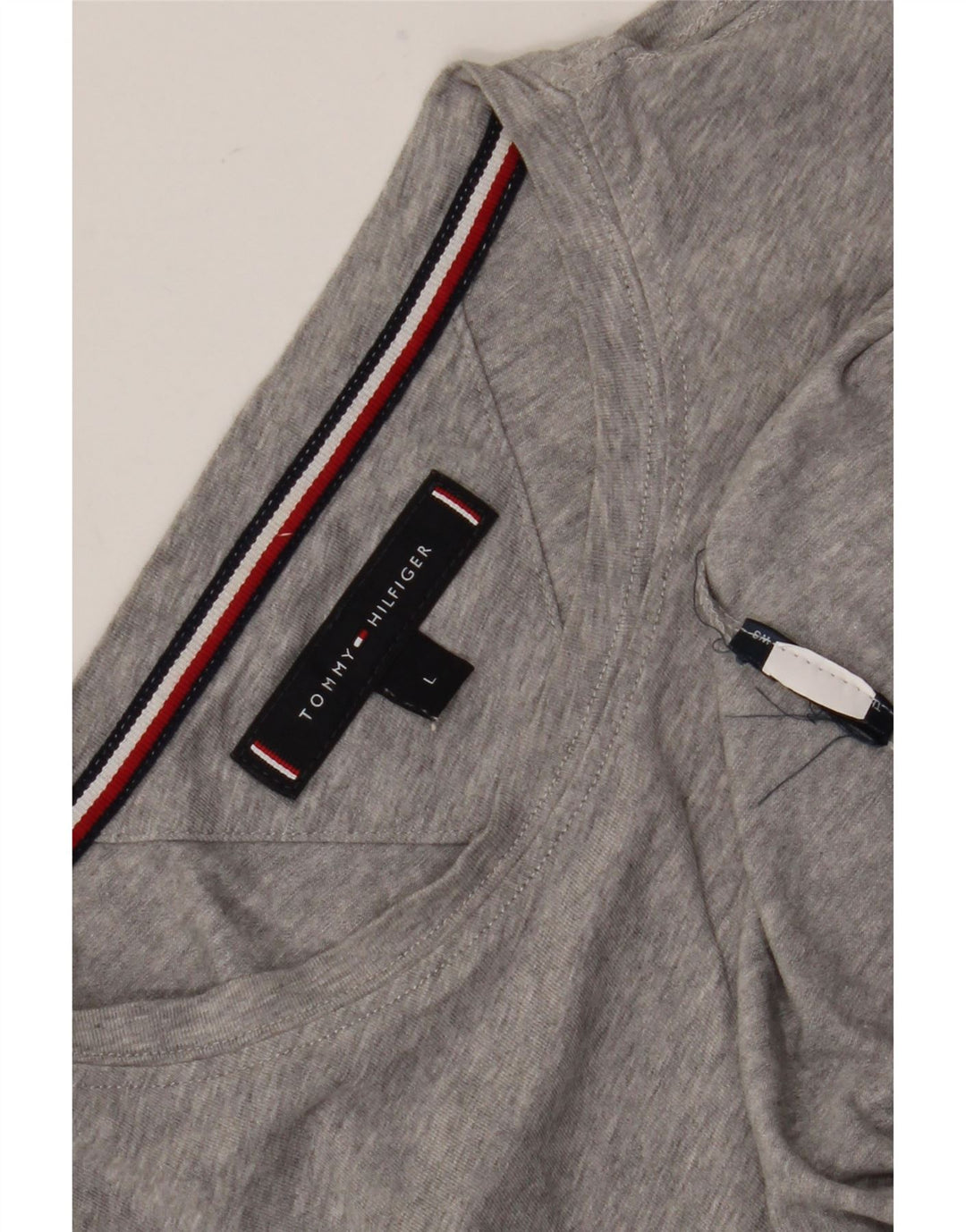 Tommy Hilfiger Mens T-Shirt Top Large Grey Flecked