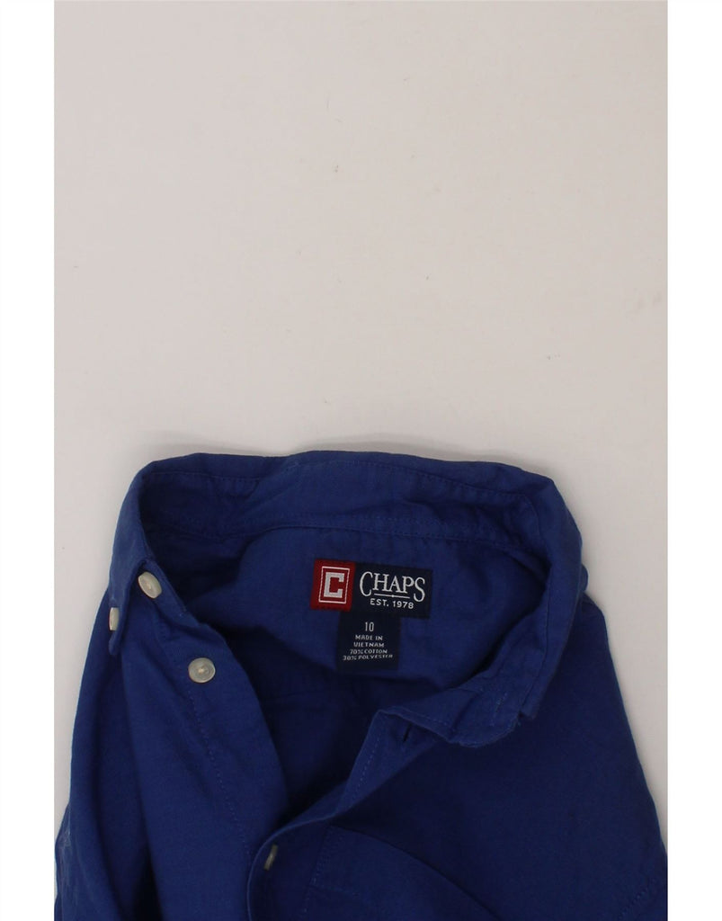 CHAPS Boys Shirt 9-10 Years Blue Cotton Vintage Chaps and Second-Hand Chaps from Messina Hembry 