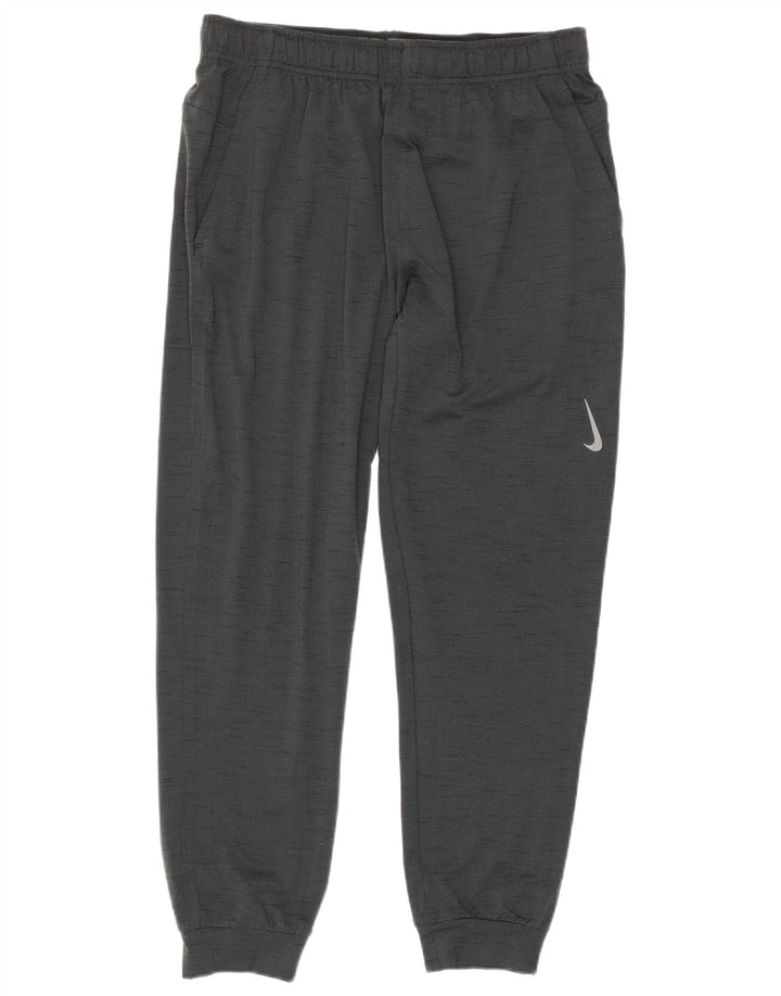 Nike Mens Dri Fit Tracksuit Trousers Joggers Large Grey Flecked Polyester