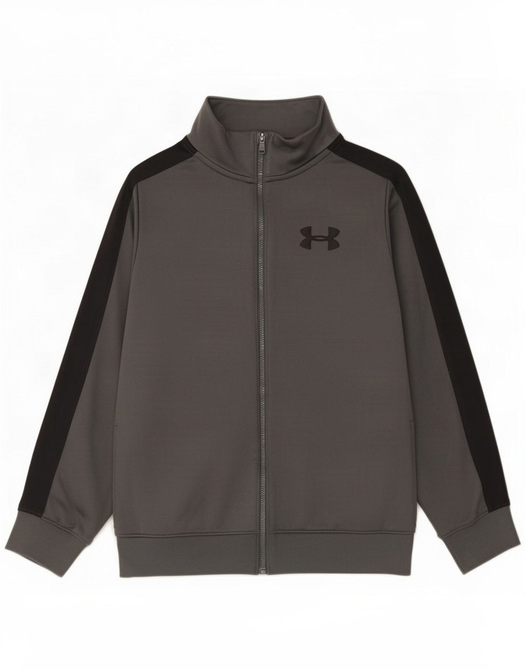 Under Armour Boys Tracksuit Top Jacket 9-10 Years Medium Grey Colourblock