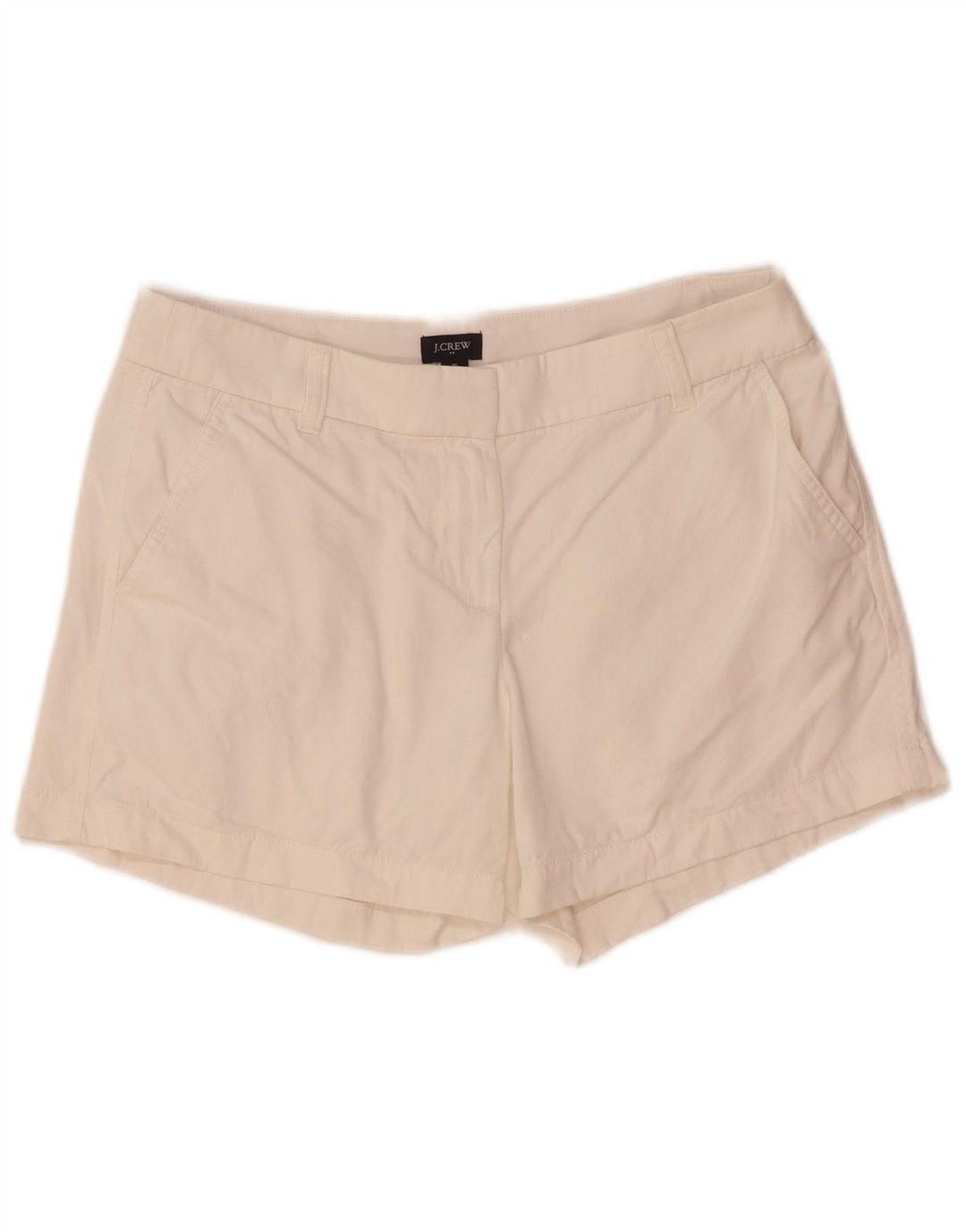 J. CREW Womens Chino Shorts US 6 Medium W32 Off White Cotton