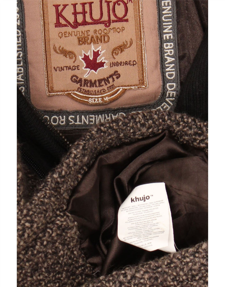 KHUJO Womens Overcoat UK 14 Medium Brown Polyester Vintage KHUJO and Second-Hand KHUJO from Messina Hembry 