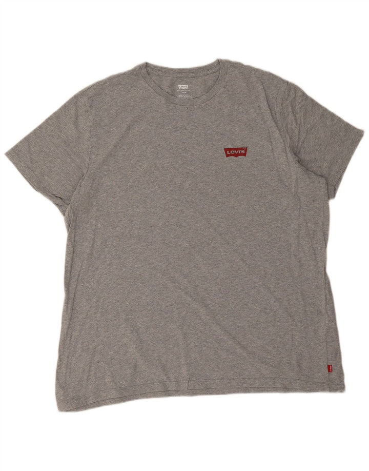 Levi's Mens Slim T-Shirt Top XL Grey Flecked Cotton