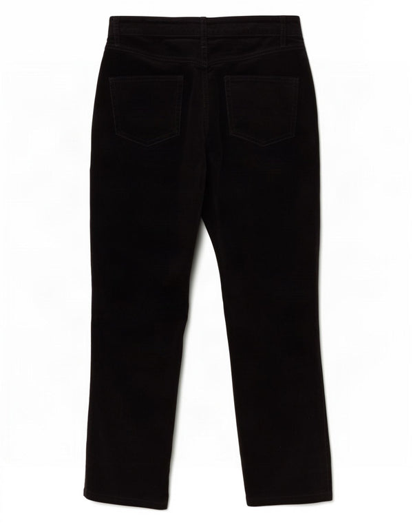 Marks & Spencer Womens Corduroy Trousers UK 12 Medium W30 L25 Black