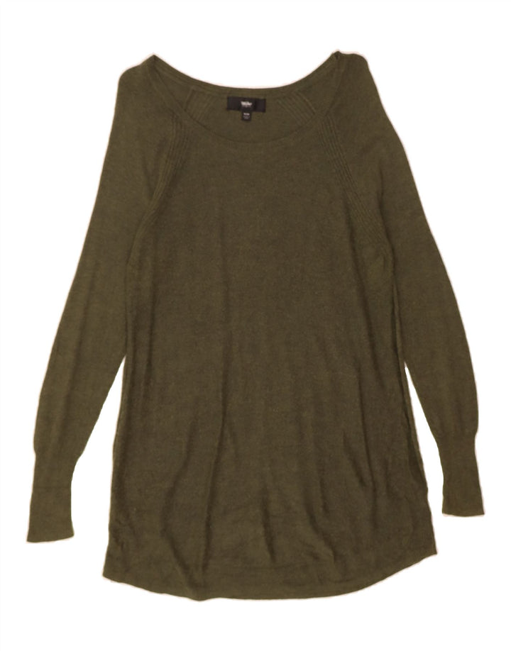MOSSIMO Womens Boat Neck Jumper Sweater UK 12 Medium Green Nylon Vintage Mossimo and Second-Hand Mossimo from Messina Hembry 