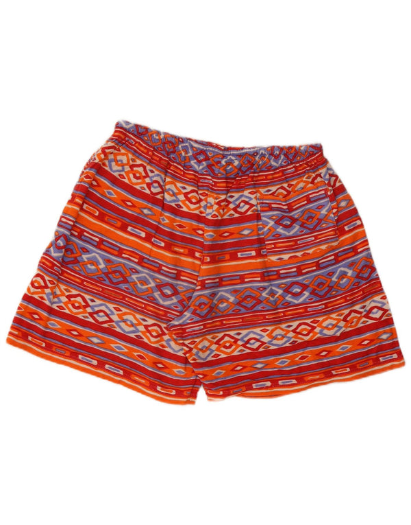 Vintage Mens Sport Shorts XL  Multicoloured Geometric Cotton