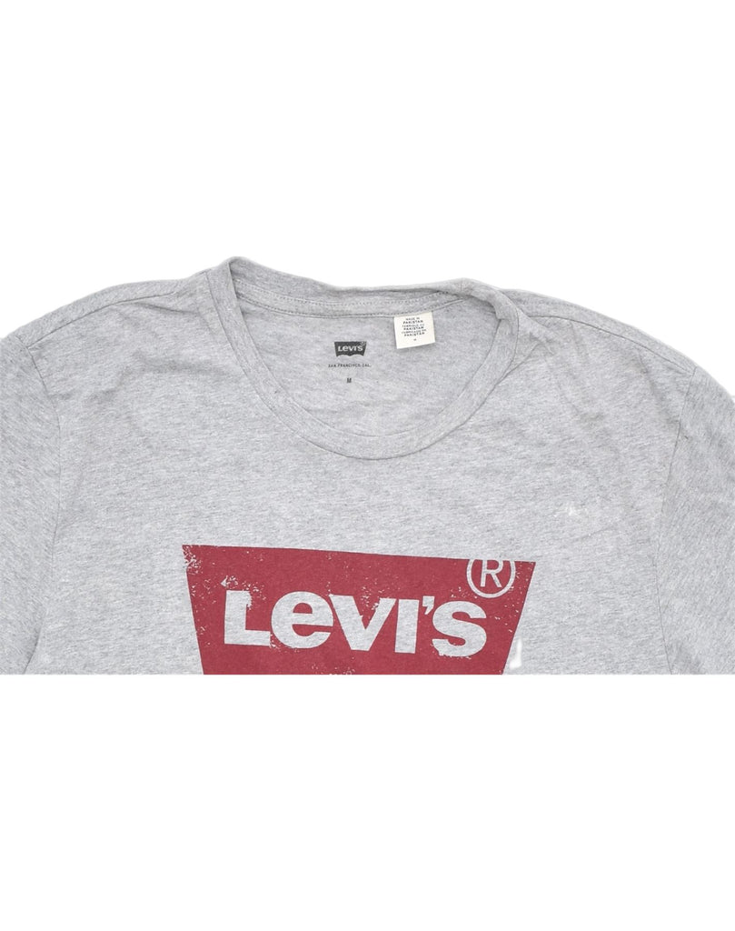 LEVI'S Mens Graphic T-Shirt Top Medium Grey Cotton | Vintage | Thrift | Second-Hand | Used Clothing | Messina Hembry 